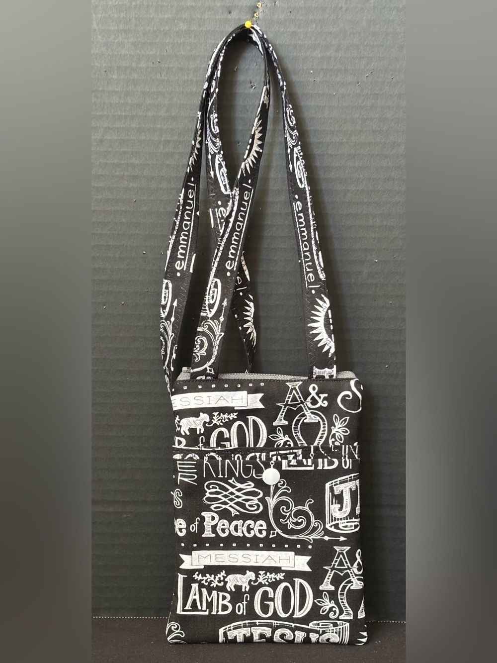 FAITH INSPIRED LAMB OF GOD HANDMADE CHRISTIAN  CROSSBODY PHONE POUCH